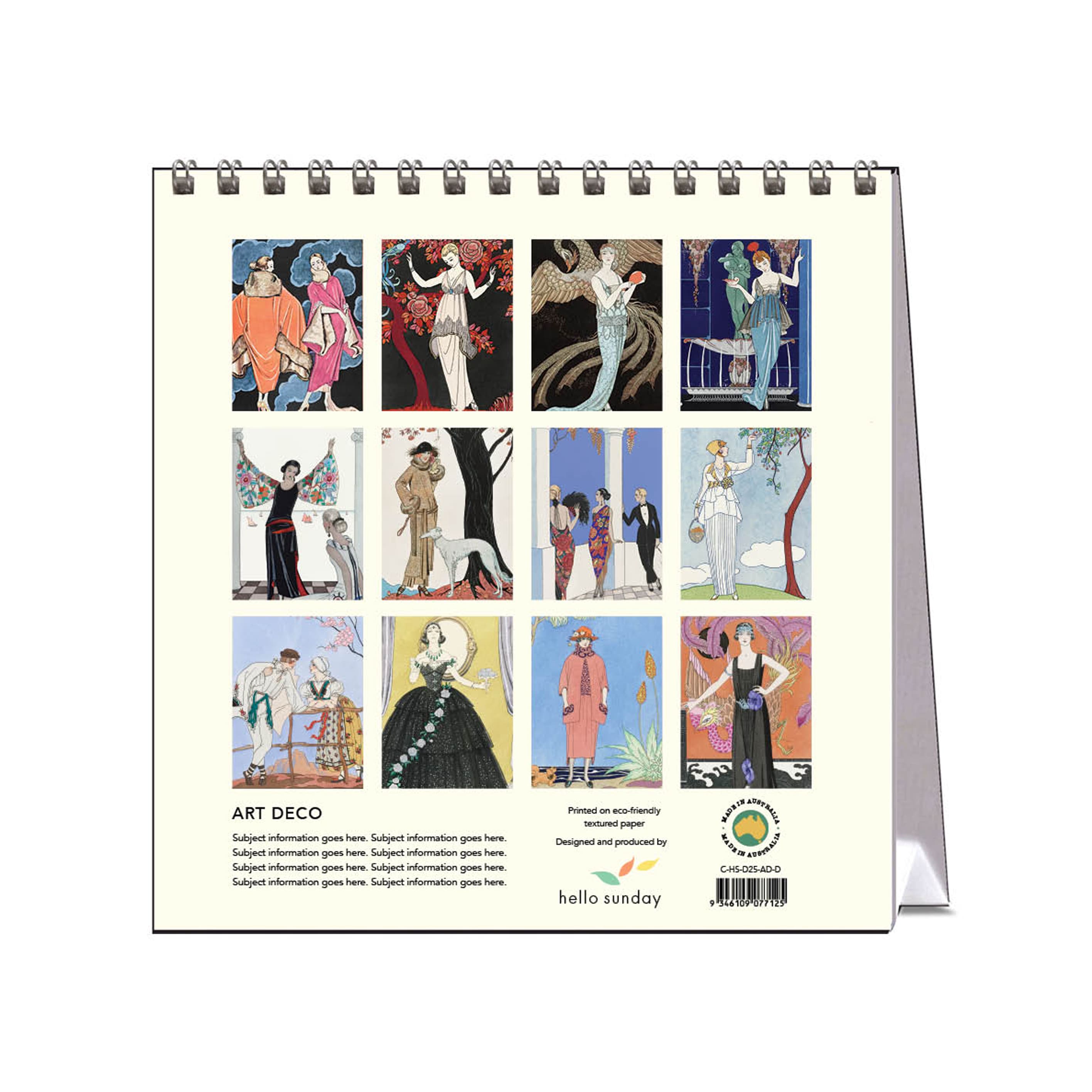 2025 Desk Calendar | Art Deco | Hello Sunday