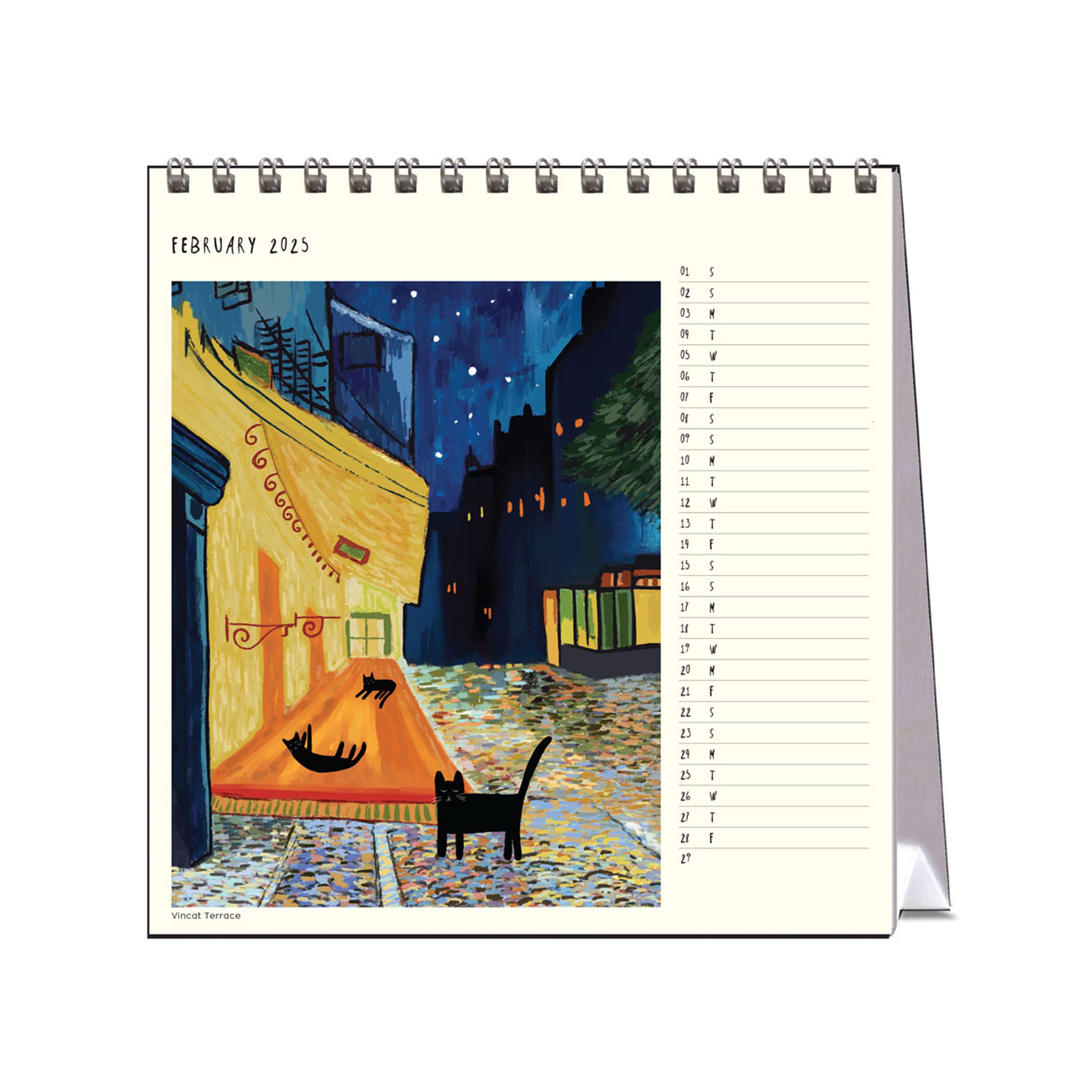 2025 Desk Calendar | Cat Artists | Hello Sunday