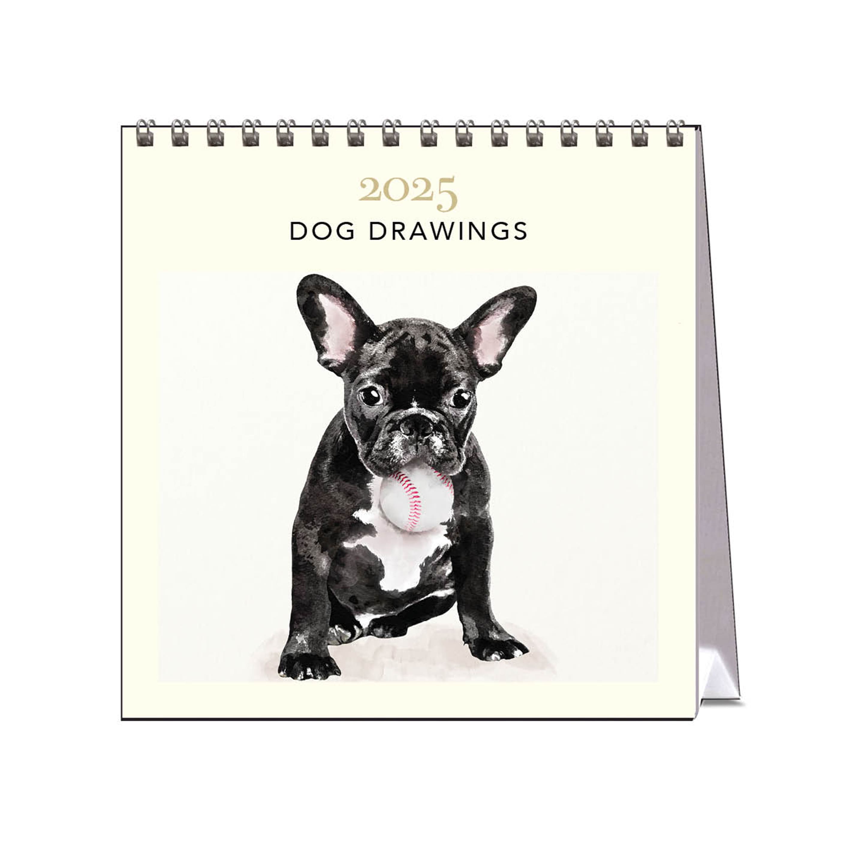 2025 Desk Calendar | Dog Drawings | Hello Sunday