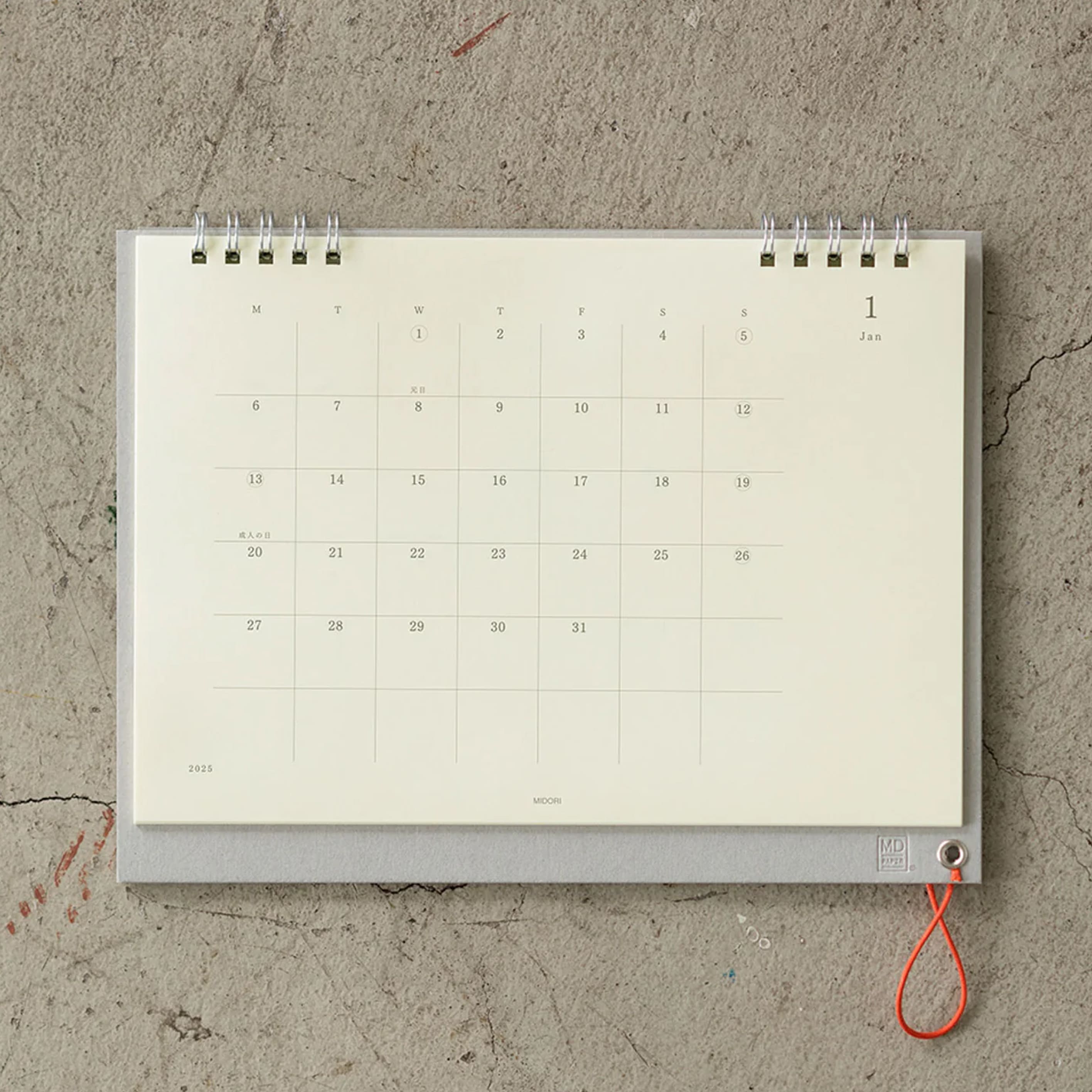 2025 Desk Calendar | Single Monthly | MD Paper | Midori