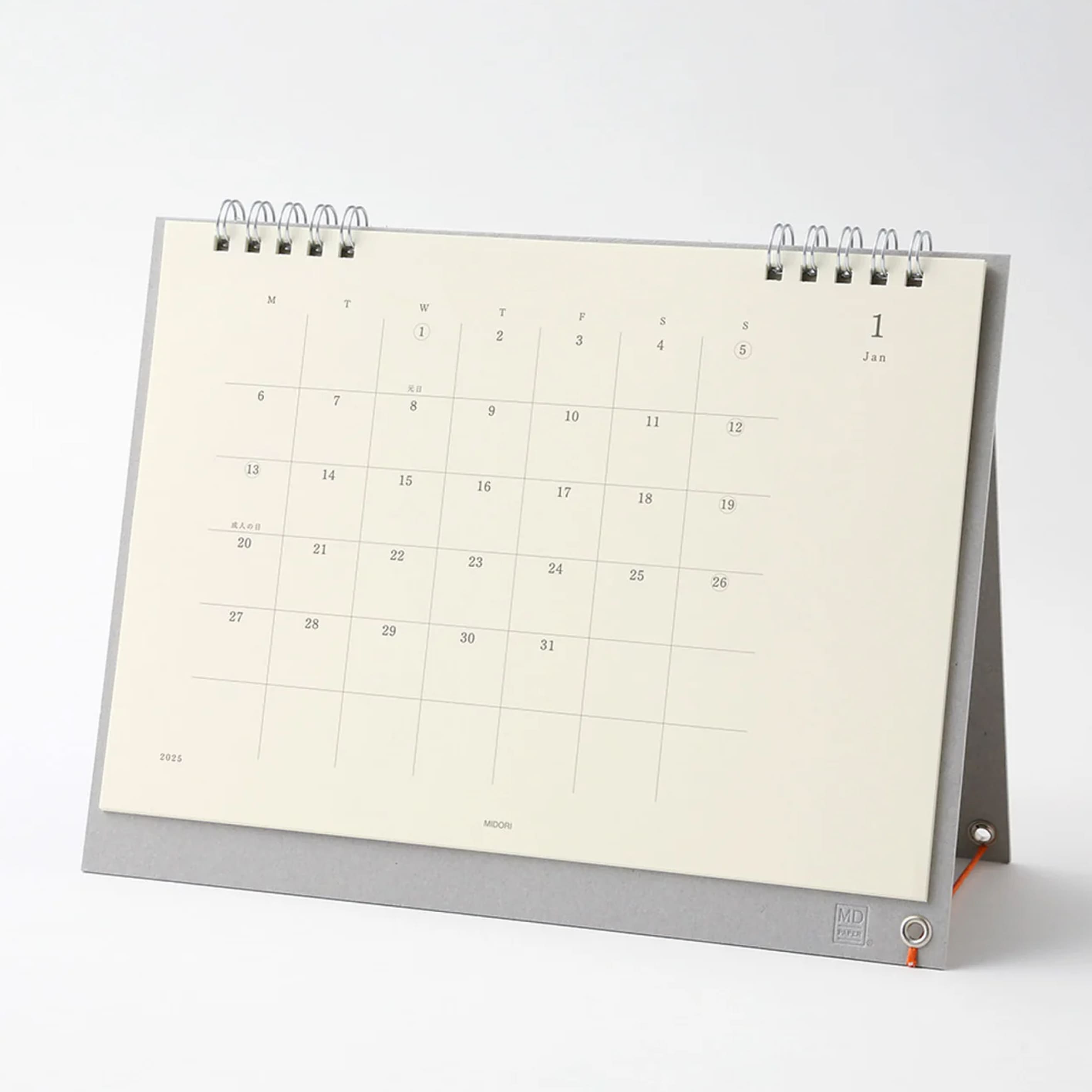 2025 Desk Calendar | Single Monthly | MD Paper | Midori