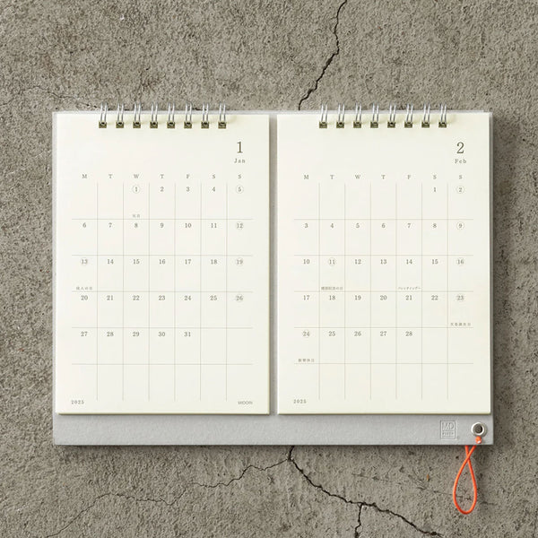 2025 Desk Calendar | Twin Monthly | MD Paper | Midori