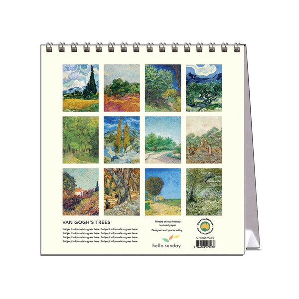 2025 Desk Calendar | Van Gogh's Trees | Hello Sunday