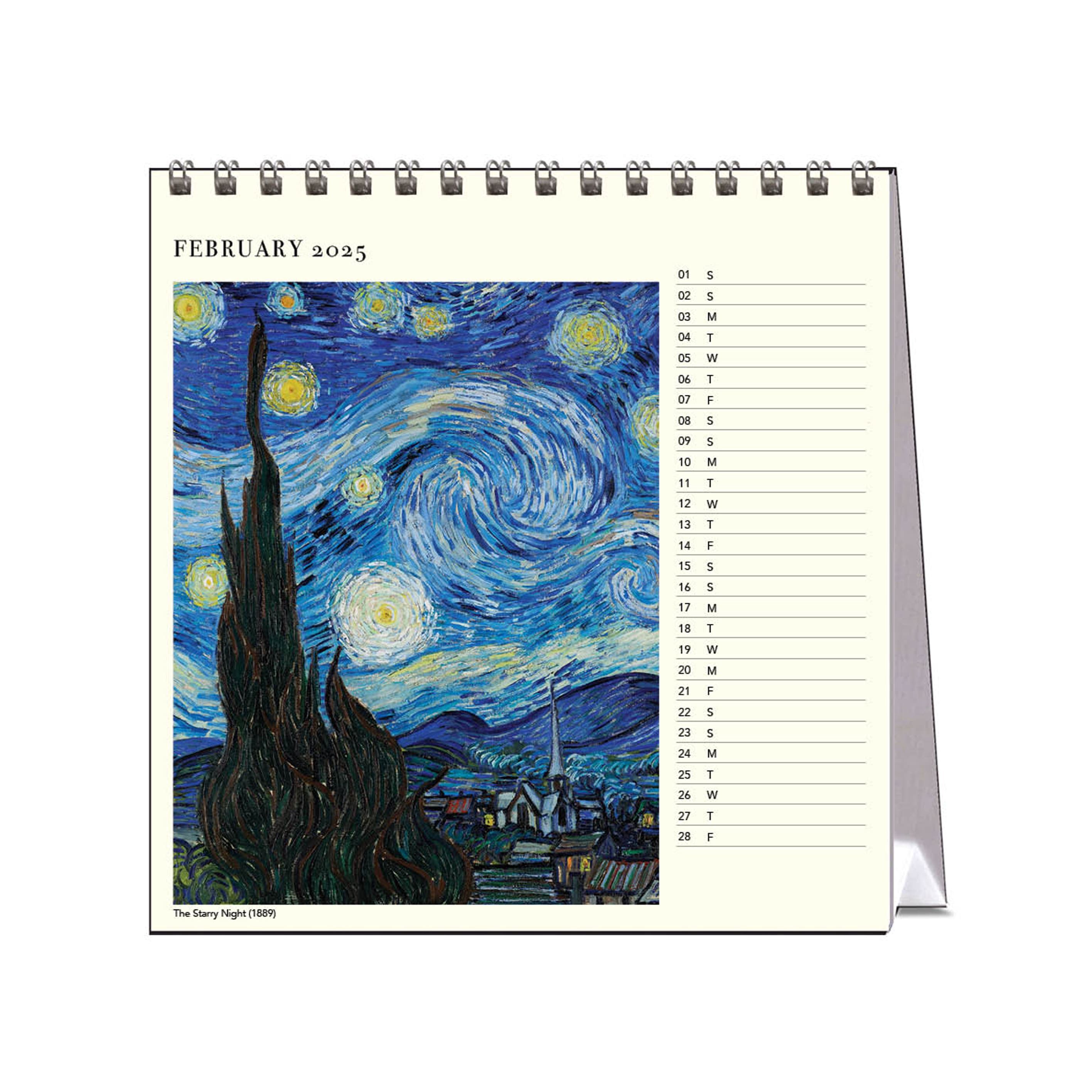 2025 Desk Calendar | Vincent Van Gogh | Hello Sunday