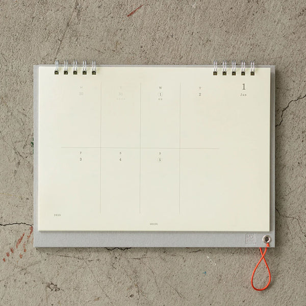 2025 Desk Calendar | Single Weekly | MD Paper | Midori