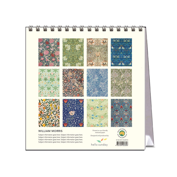 2025 Desk Calendar | William Morris | Hello Sunday