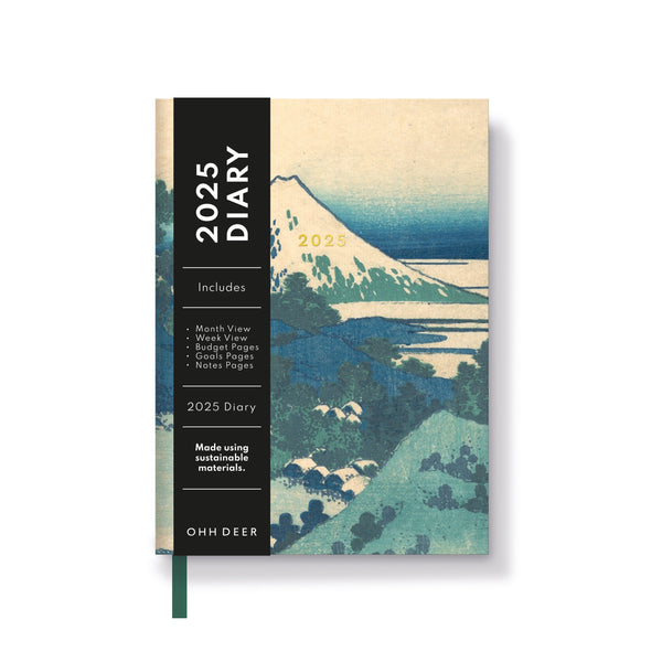 2025 Diary | Weekly | A6 | Woodblock Mountains | Ohh Deer