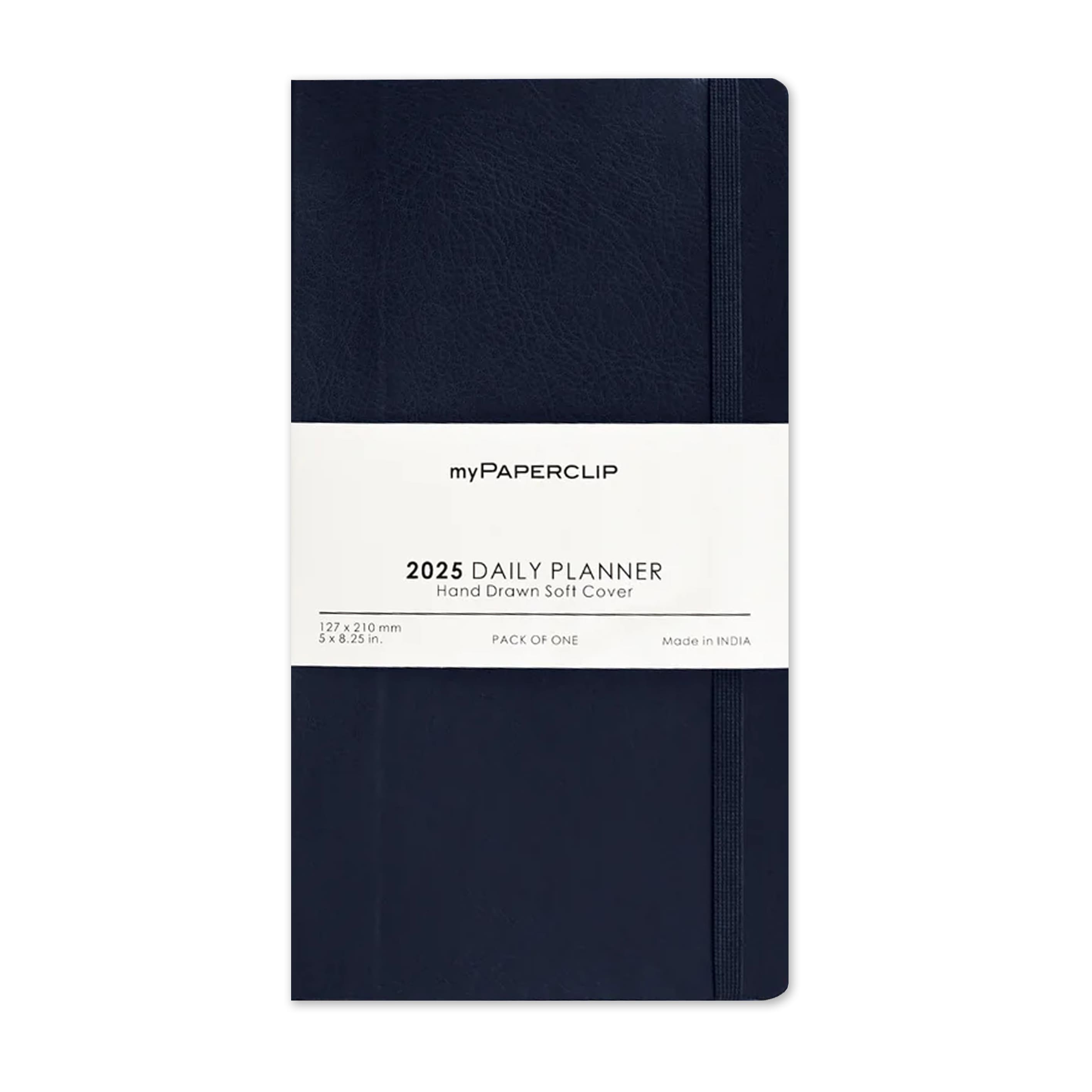 2025 Planner | Daily | Hand Drawn Soft Cover PU | Blue | myPaperclip