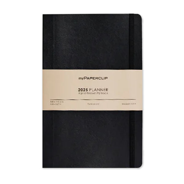 2025 Planner | Weekly | Hand Drawn PU Back | myPaperclip | 3 COLOUR OPTIONS AVAILABLE