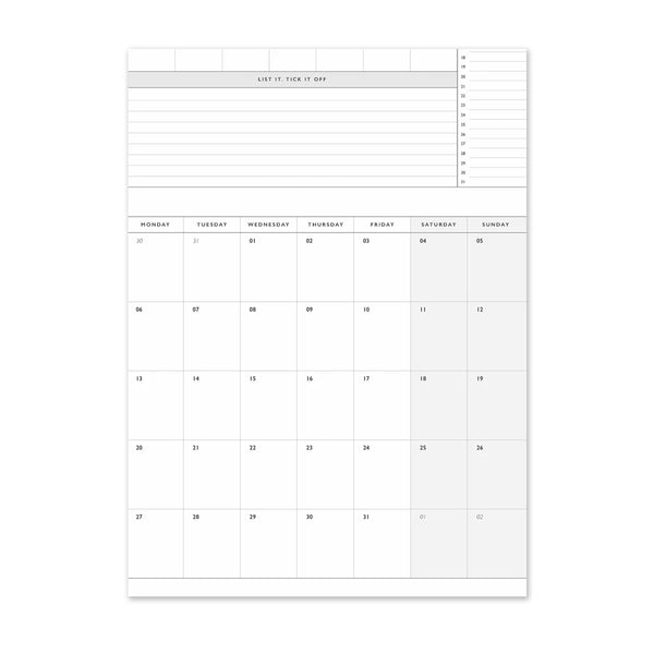 2025 Wall Calendar | Linen | Indigo | Write To Me