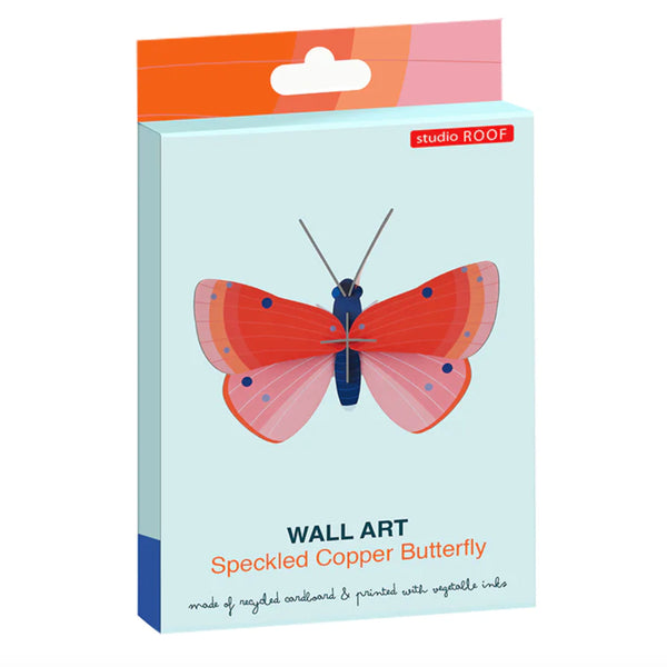 3D Cardboard Model Kit | Wall Art | B7 | Speckled Copper Butterfly | Studio Roof