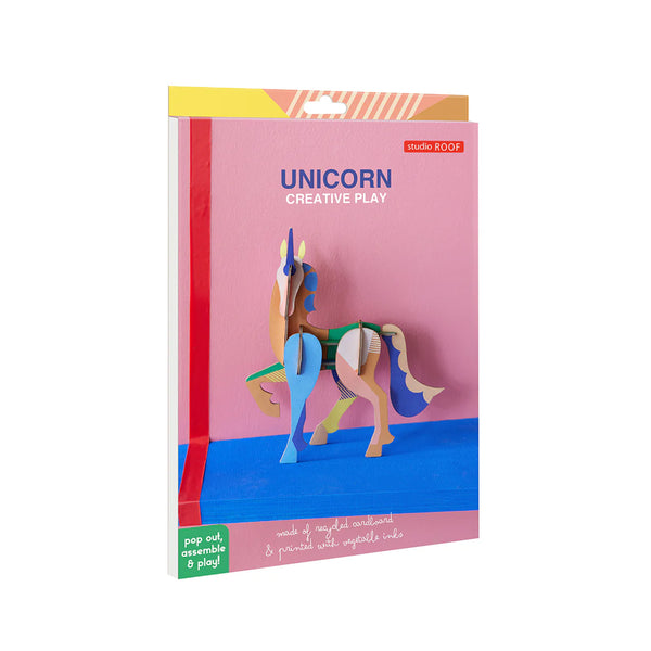 3D Cardboard Model Kit | Creative Play | B6 | Unicorns | Unicorn | Studio Roof