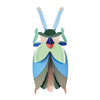 3D Cardboard Model Kit | Wall Art | A4 | Emerald Beetle |  Studio Roof