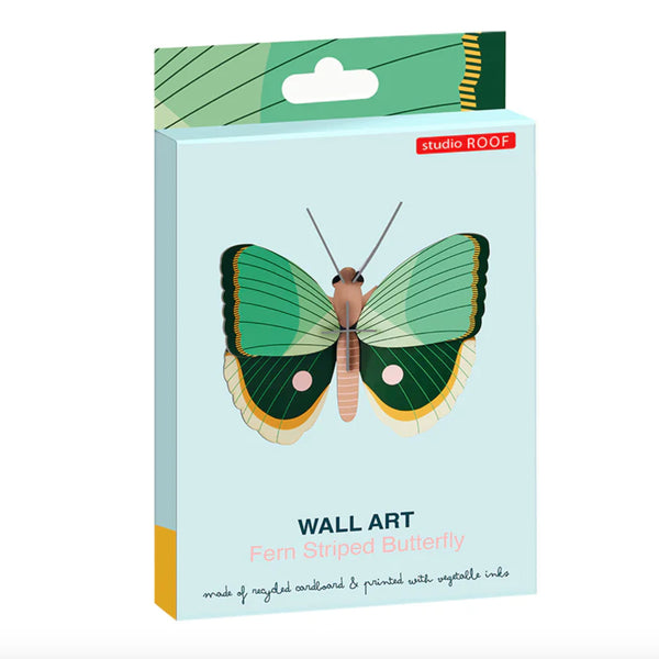 3D Cardboard Model Kit | Wall Art | B7 | Fern Striped Butterfly | Studio Roof