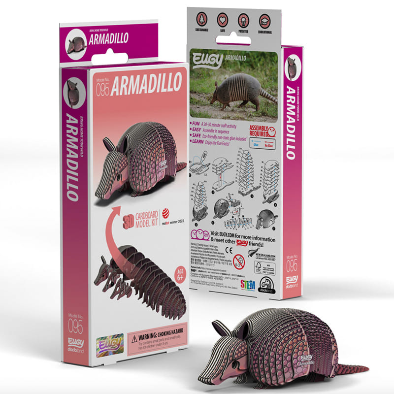 3D Cardboard Model Kit | Armadillo | Eugy