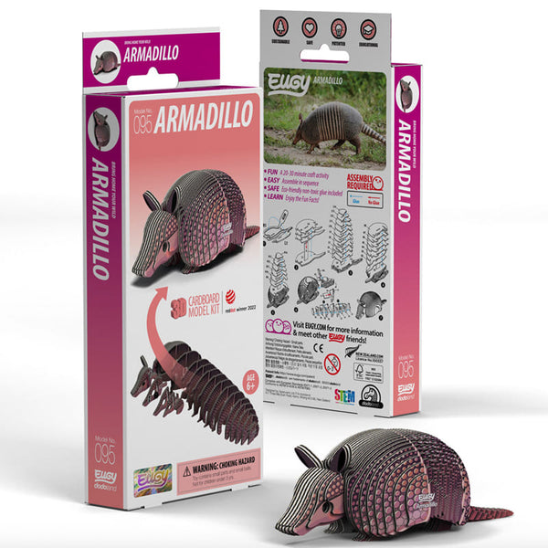 3D Cardboard Model Kit | Armadillo | Eugy