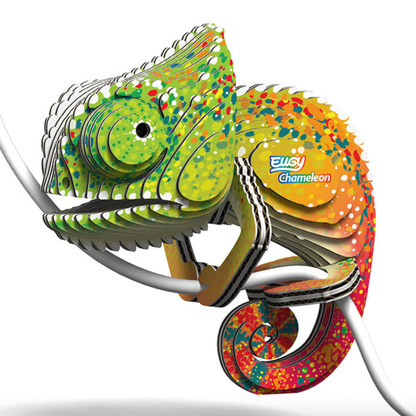 3D Cardboard Model Kit | Chameleon | Eugy