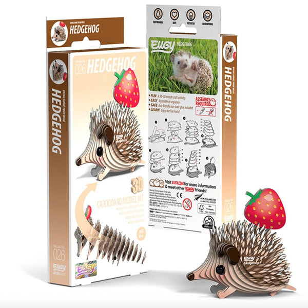 3D Cardboard Model Kit | Hedgehog | Eugy