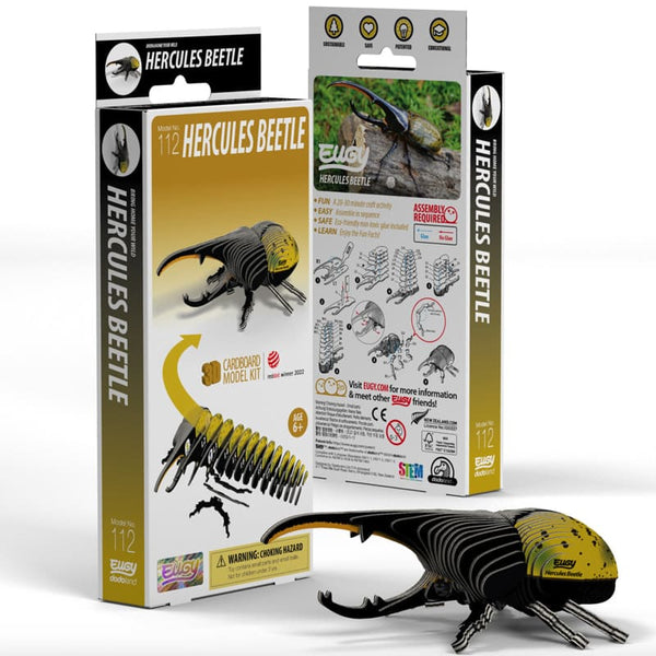 3D Cardboard Model Kit | Hercules Beetle | Eugy