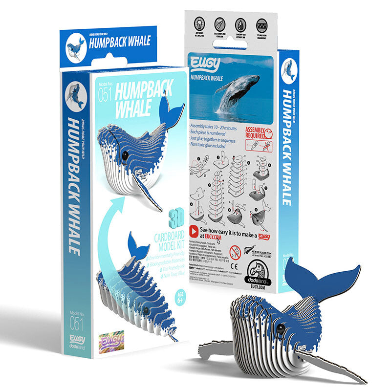 3D Cardboard Model Kit | Humpback Whale | Eugy