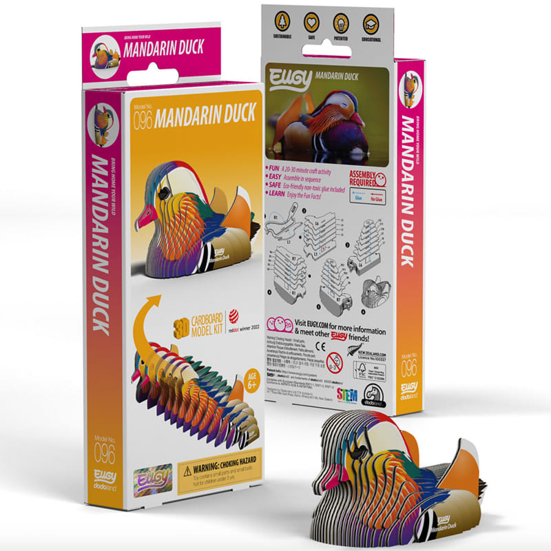 3D Cardboard Model Kit | Mandarin Duck | Eugy