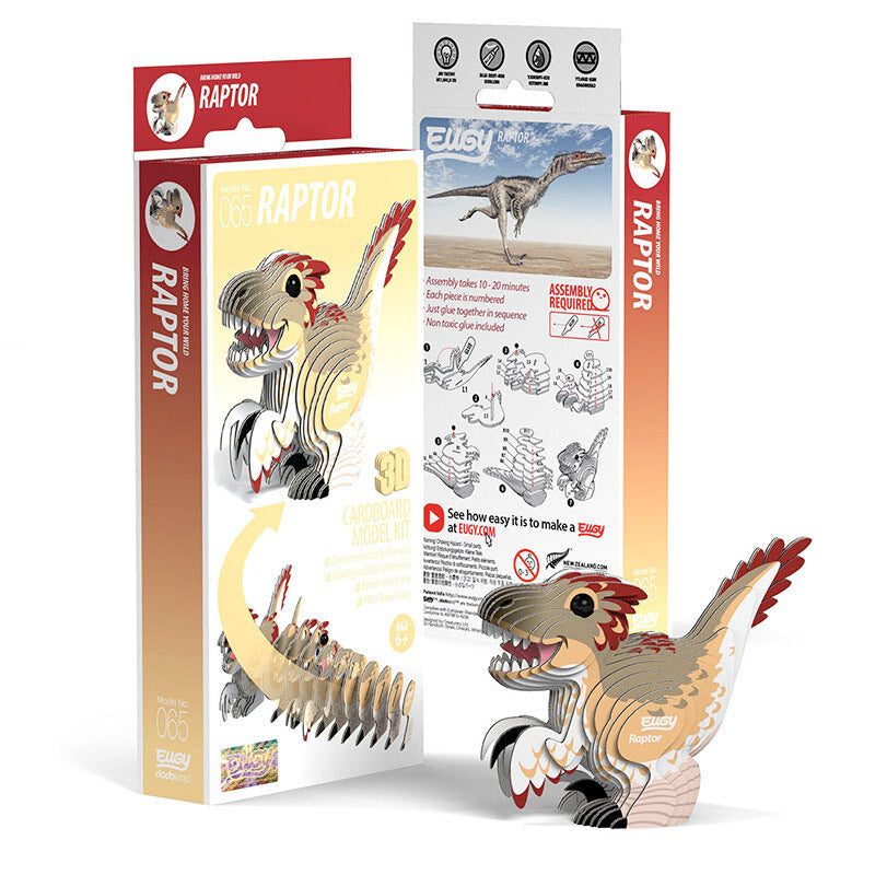 3D Cardboard Model Kit | Raptor | Eugy