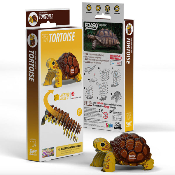 3D Cardboard Model Kit | Tortoise | Eugy