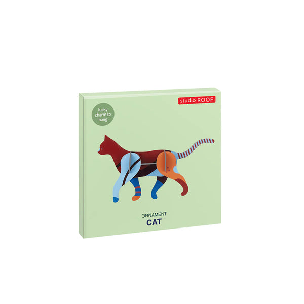 3D Cardboard Model Kit | Lucky Charm | 10cm | Cat | Studio Roof