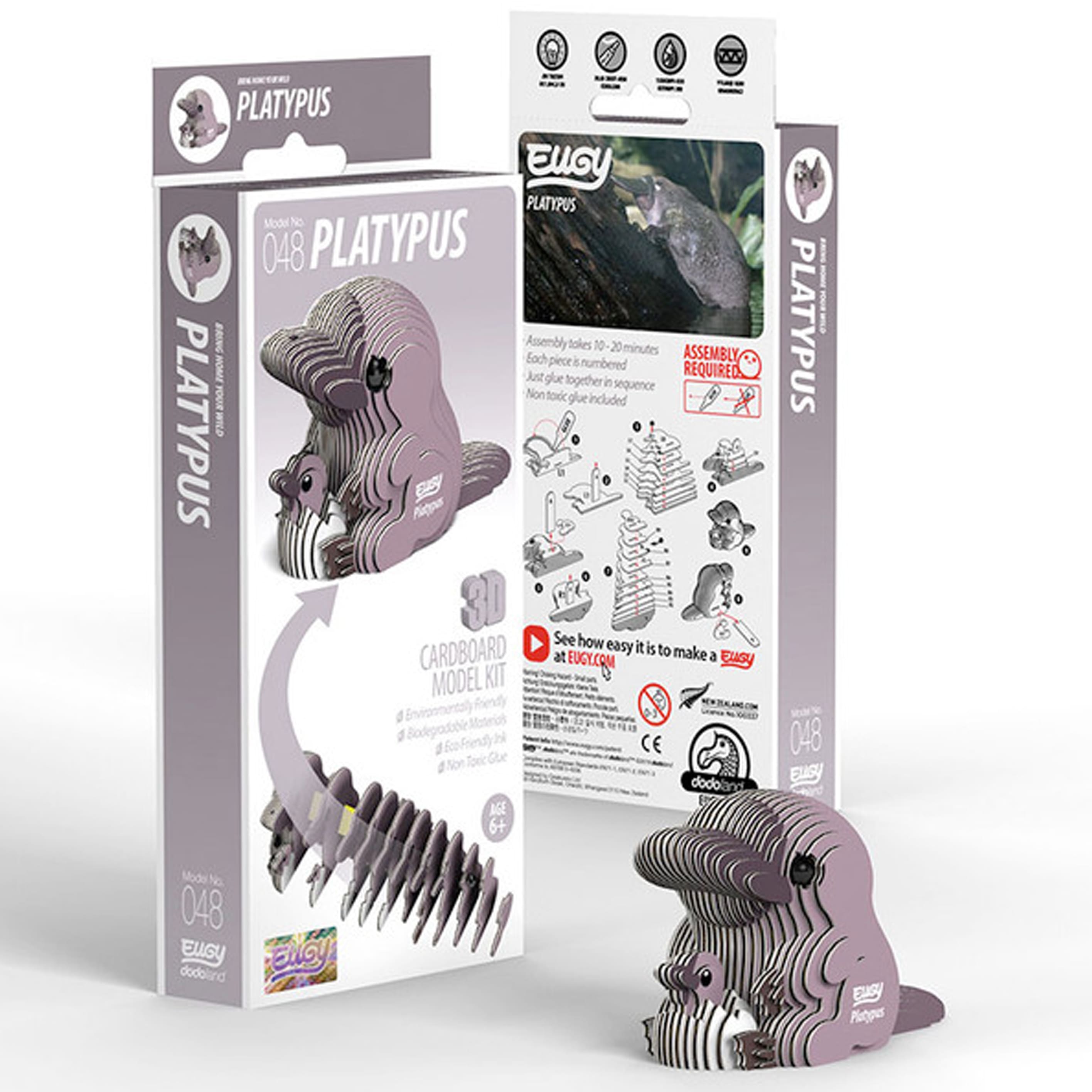 3D Cardboard Model Kit | Platypus | Eugy