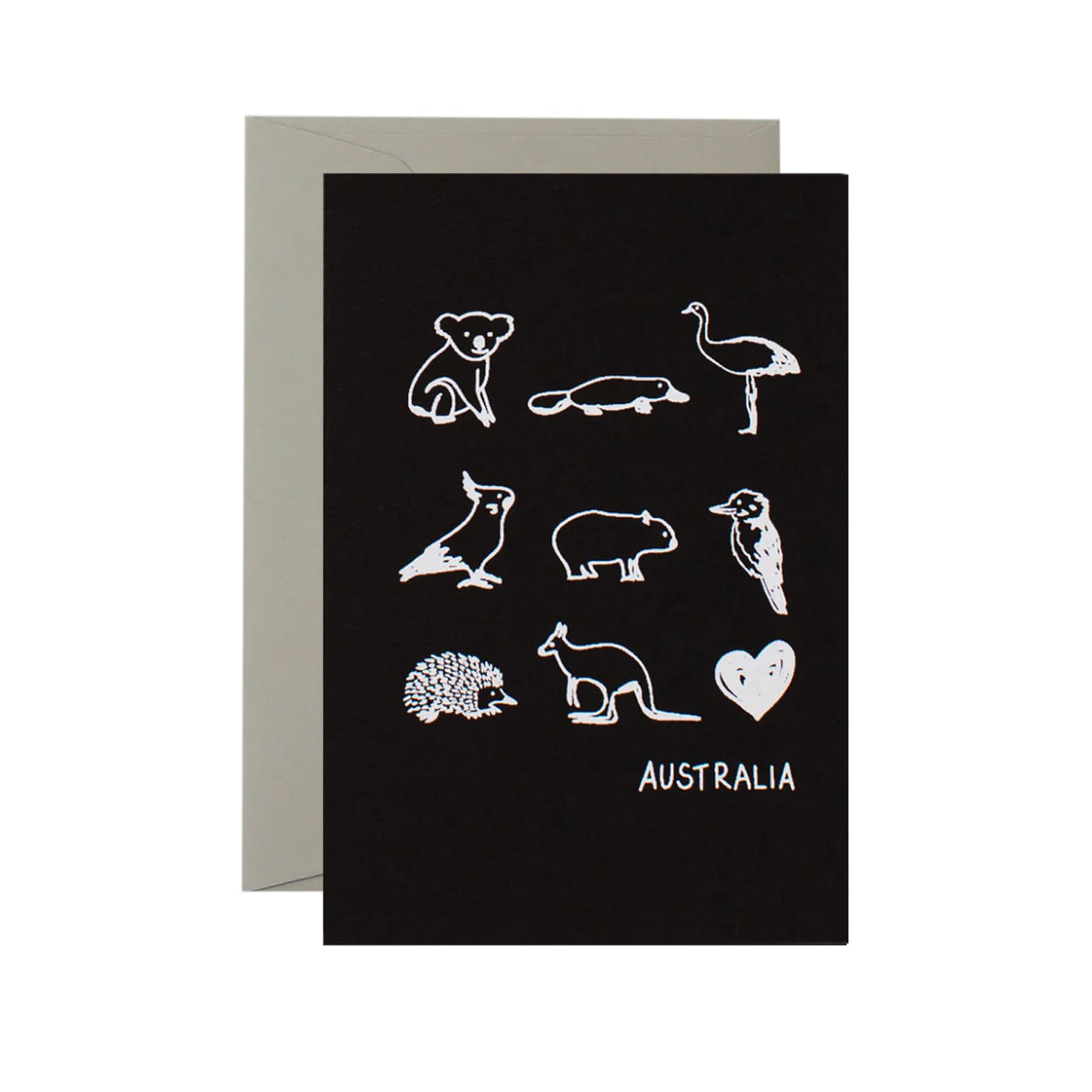 Australiana Card | Australian Animals | Black | Me & Amber