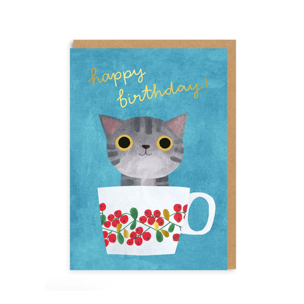 Birthday Card | Teacup Kitten | Ohh Deer