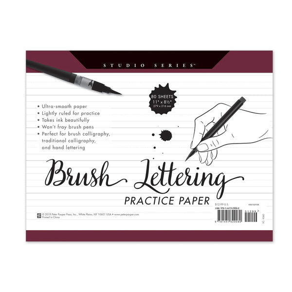 Calligraphy Pad | Brush Lettering Practice Paper | Peter Pauper Press