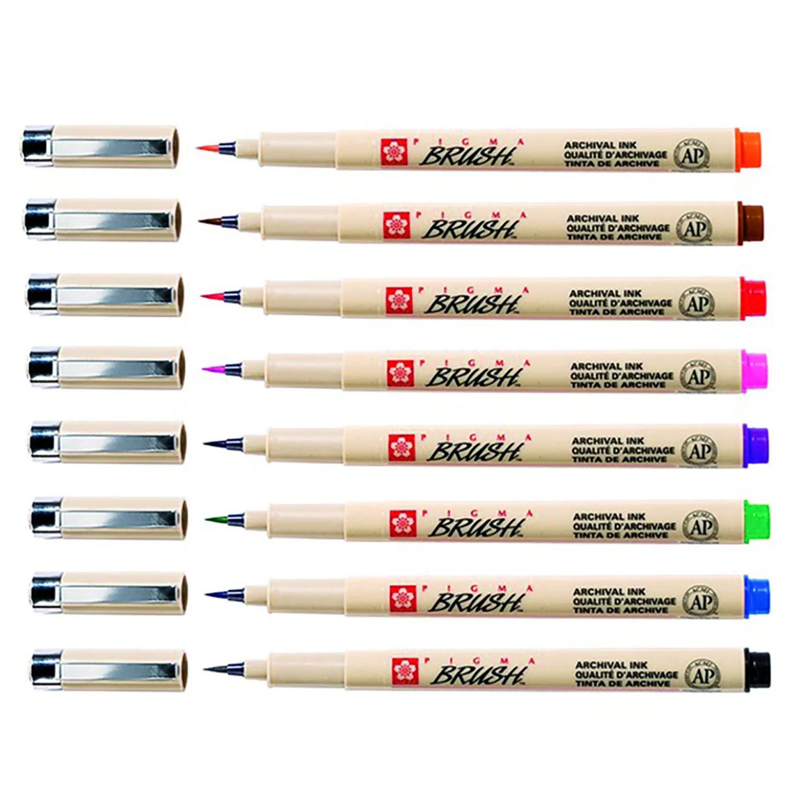 Brush Pen | Pigma Micron Brush Pen Set | Set of 8 | Sunset | Sakura