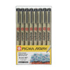 Brush Pen | Pigma Micron Brush Pen Set | Set of 8 | Sunset | Sakura