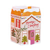 Christmas Card | 3D Fold Out Card | Merry Christmas House | Raspberry Blossom