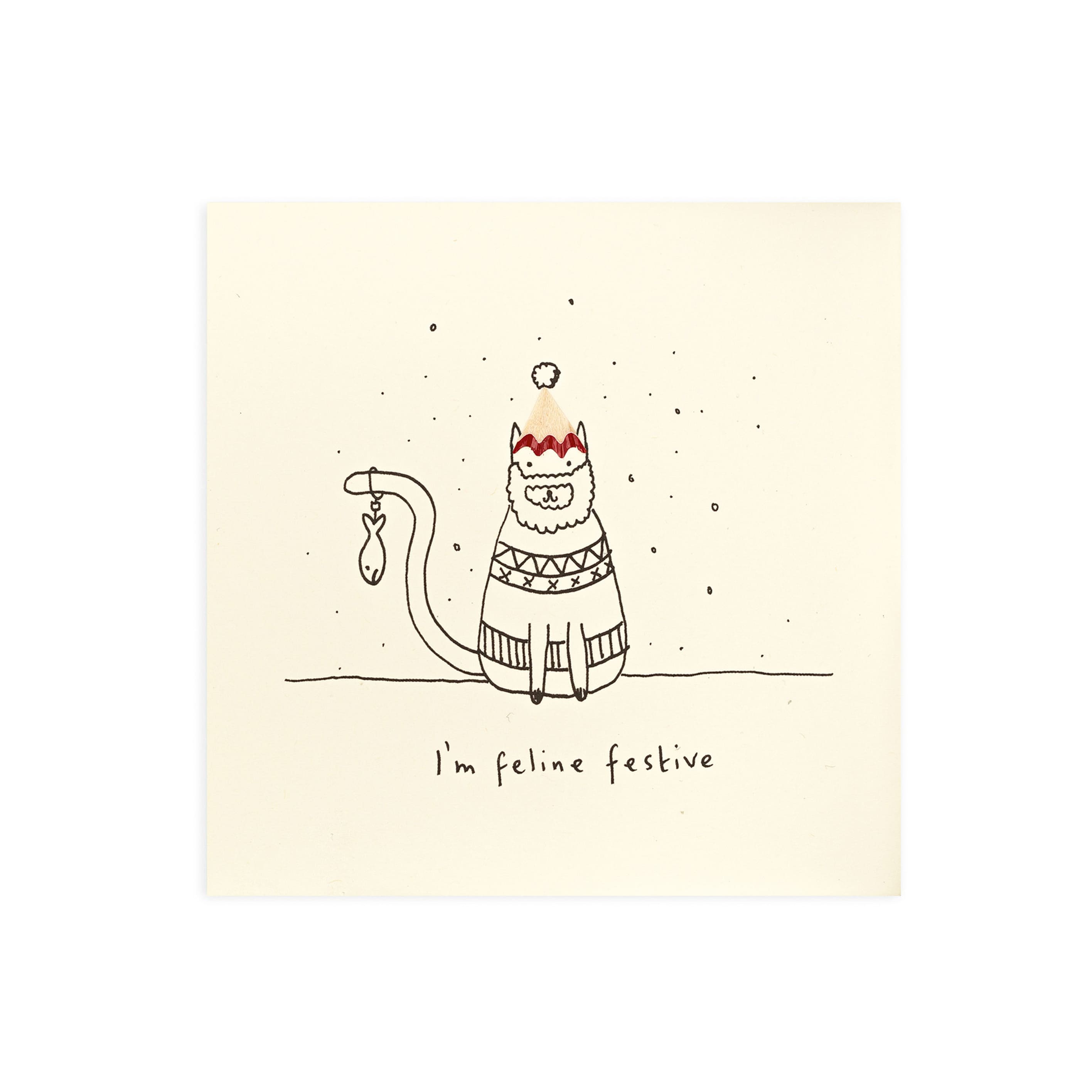 Christmas Card | I'm Feline Festive | Ruth Jackson