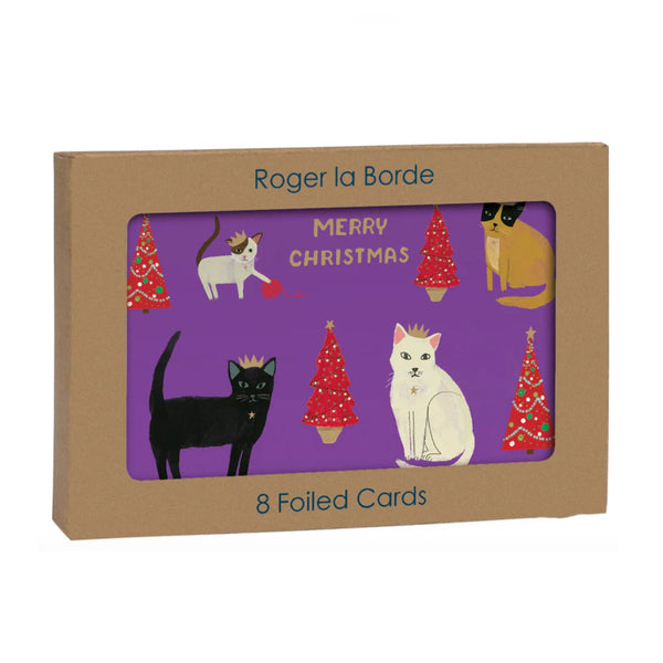 Christmas Card | Pack of 8 | Merry Christmas Pretty Paws | Roger la Borde