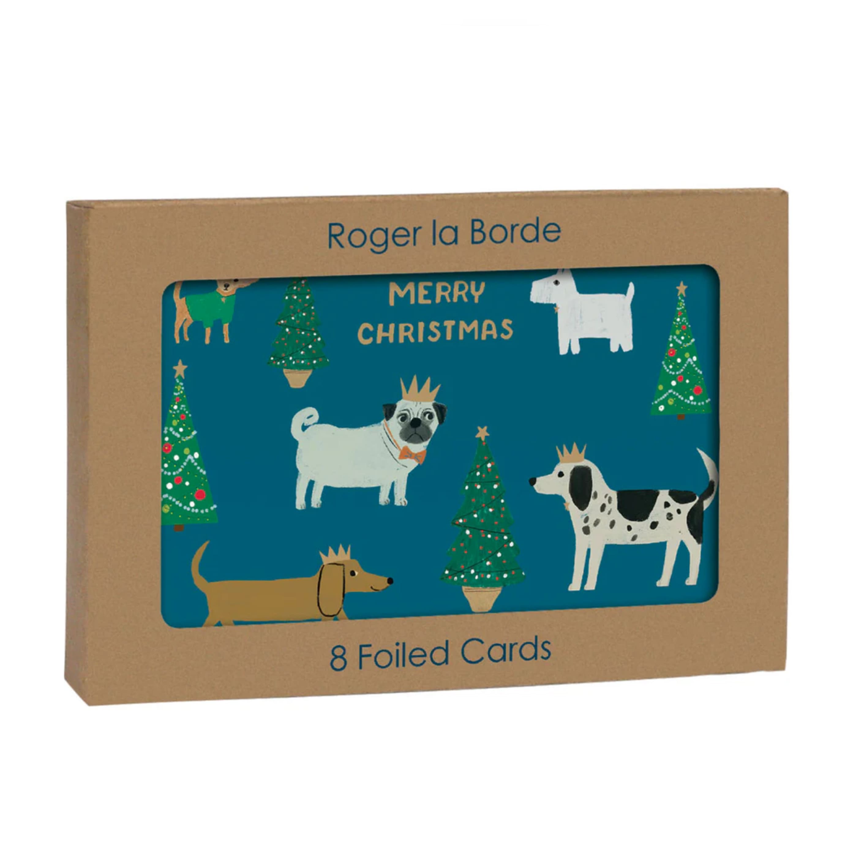 Christmas Card | Pack of 8 | Merry Christmas Shaggy Dogs | Roger la Borde