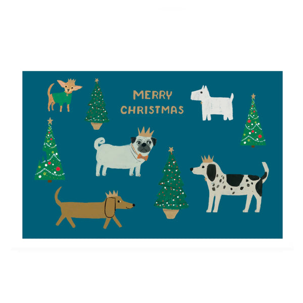 Christmas Card | Pack of 8 | Merry Christmas Shaggy Dogs | Roger la Borde