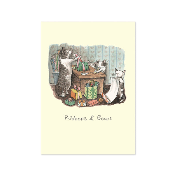 Christmas Card | Ribbons & Bows | Two Bad Mice