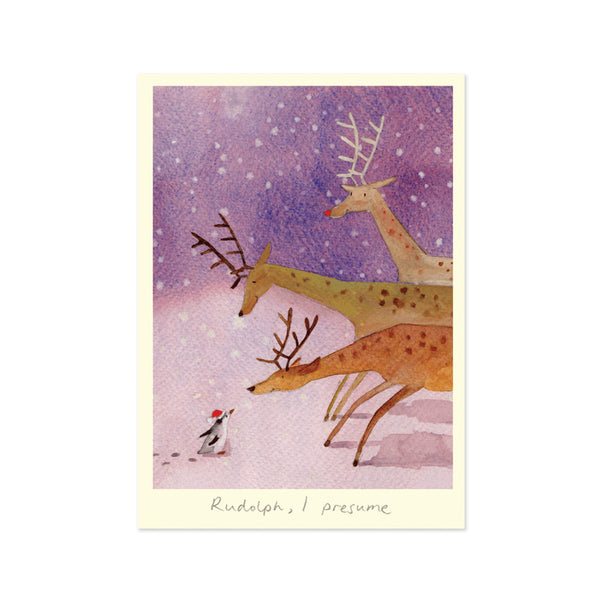 Christmas Card | Rudolph I Presume | Two Bad Mice