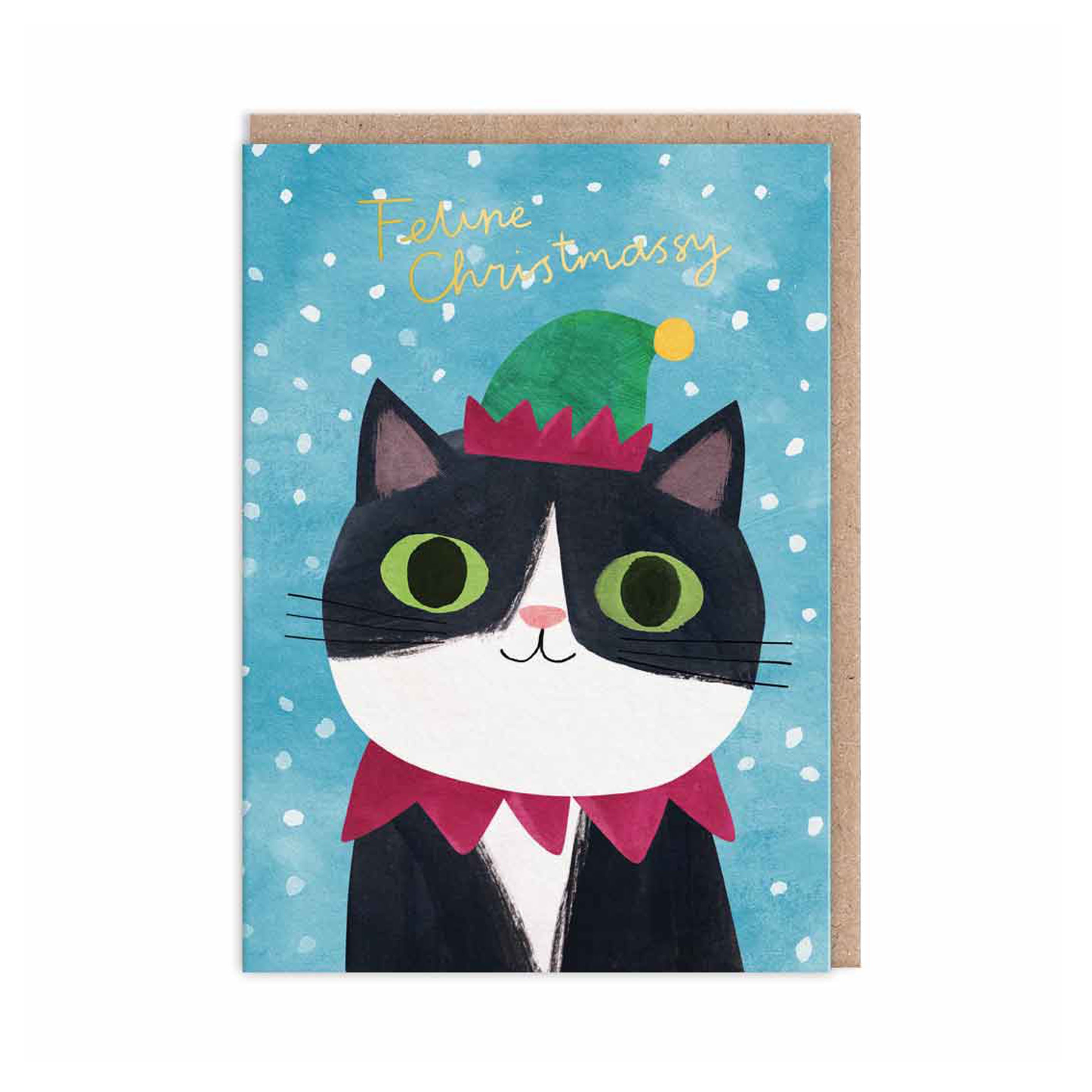 Christmas Card | Pack of 9 | Cat In Hats | Ohh Deer