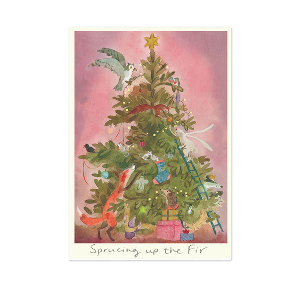 Christmas Card | Sprucing Up The Fir | Two Bad Mice