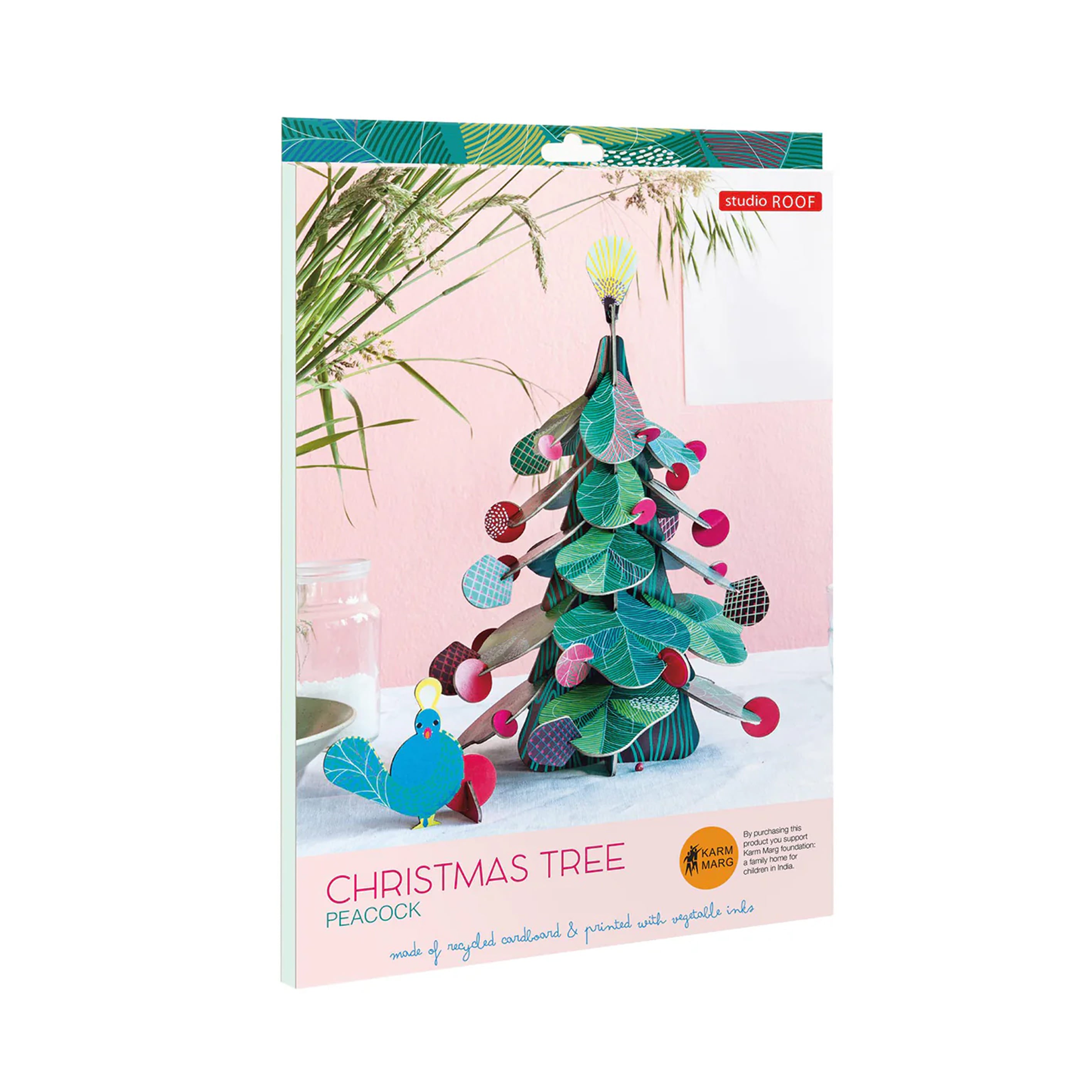 3D Cardboard Model Kit | Wall Art | A4 | Christmas Tree |  Studio Roof