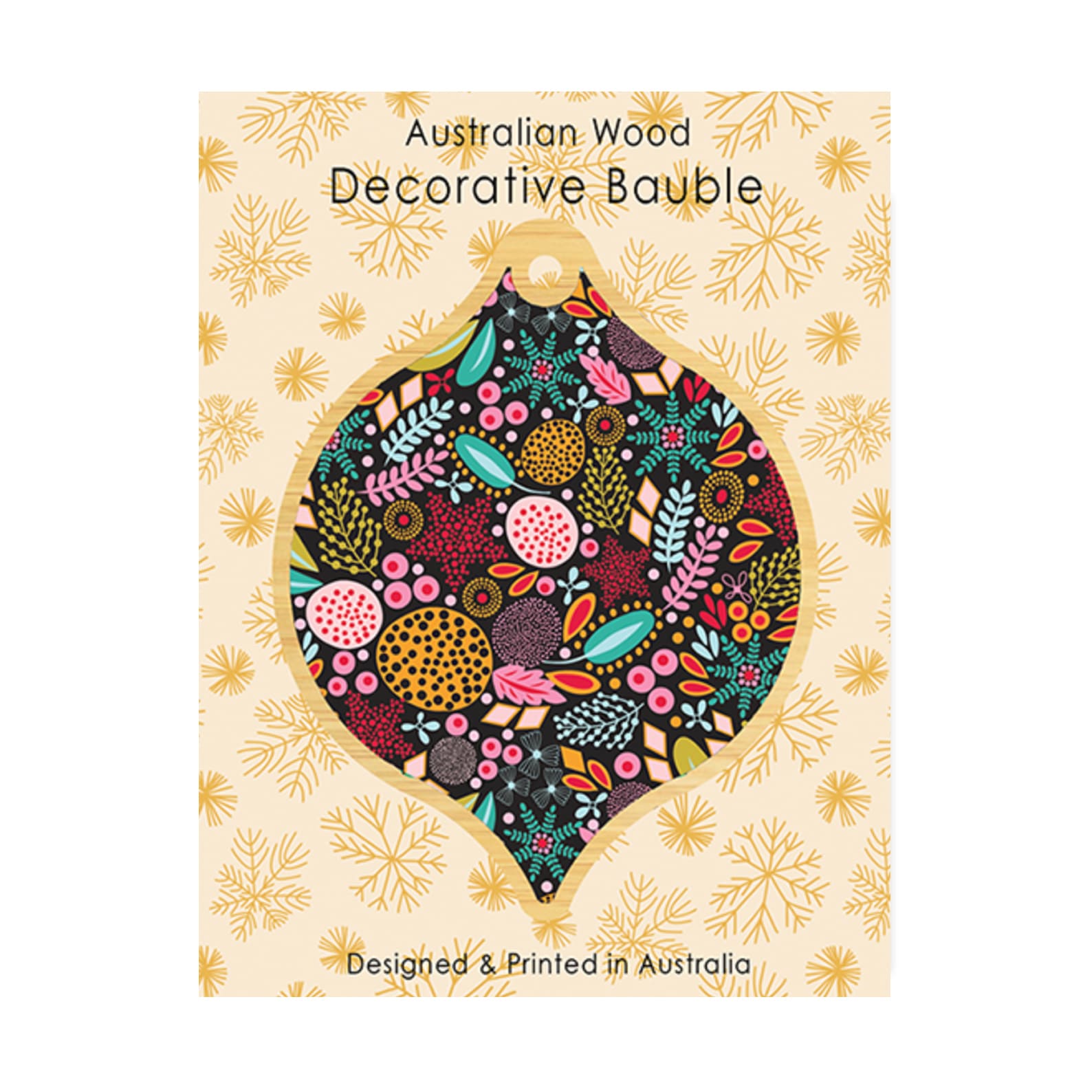 Christmas Decoration | Australian Wood Decorative Bauble | Christmas Bling | Aero Images