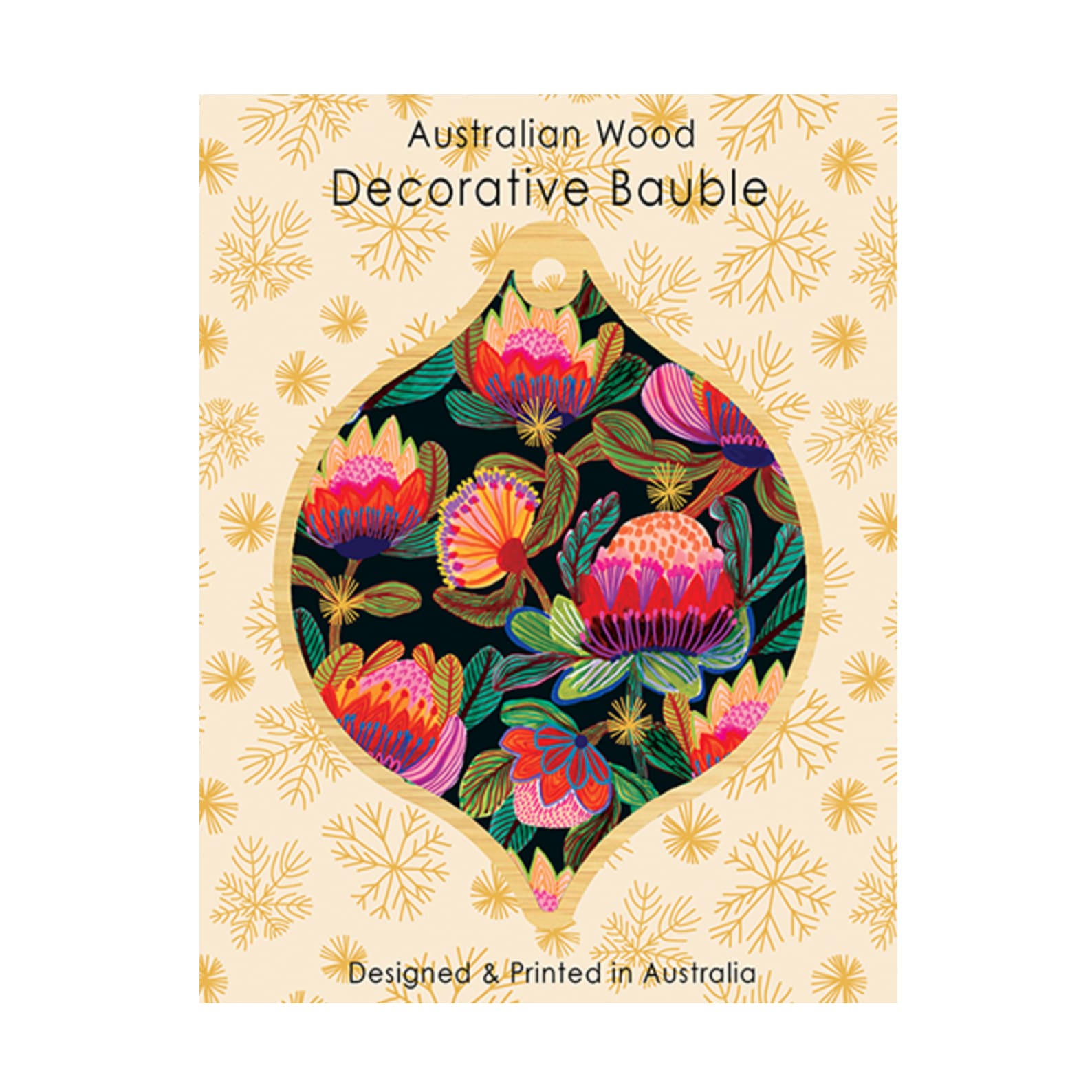 Christmas Decoration | Australian Wood Decorative Bauble | Proteas | Aero Images