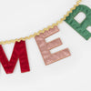 Christmas Decoration | Garland | Merry Christmas Velvet Pennant Garland | Meri Meri