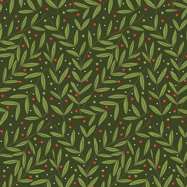 Christmas Wrapping Paper | Winter Floral Green | Think Of Me