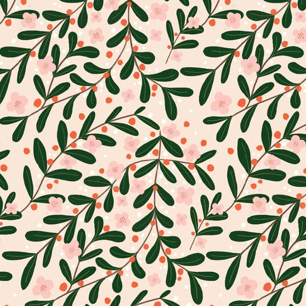 Christmas Wrapping Paper | Winter Floral Pink | Think Of Me