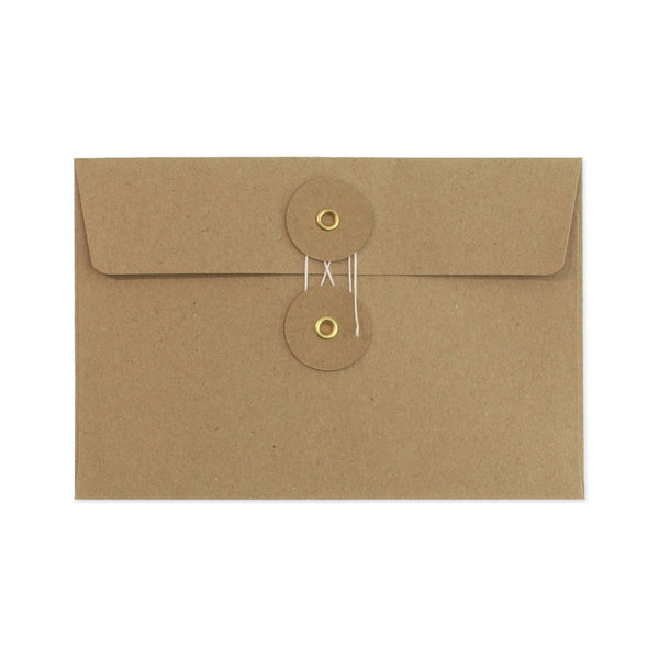 Envelope Set | Kraft Envelope | Button Tie | Large | Traveler's Company | 2 COLOUR OPTIONS AVAILABLE